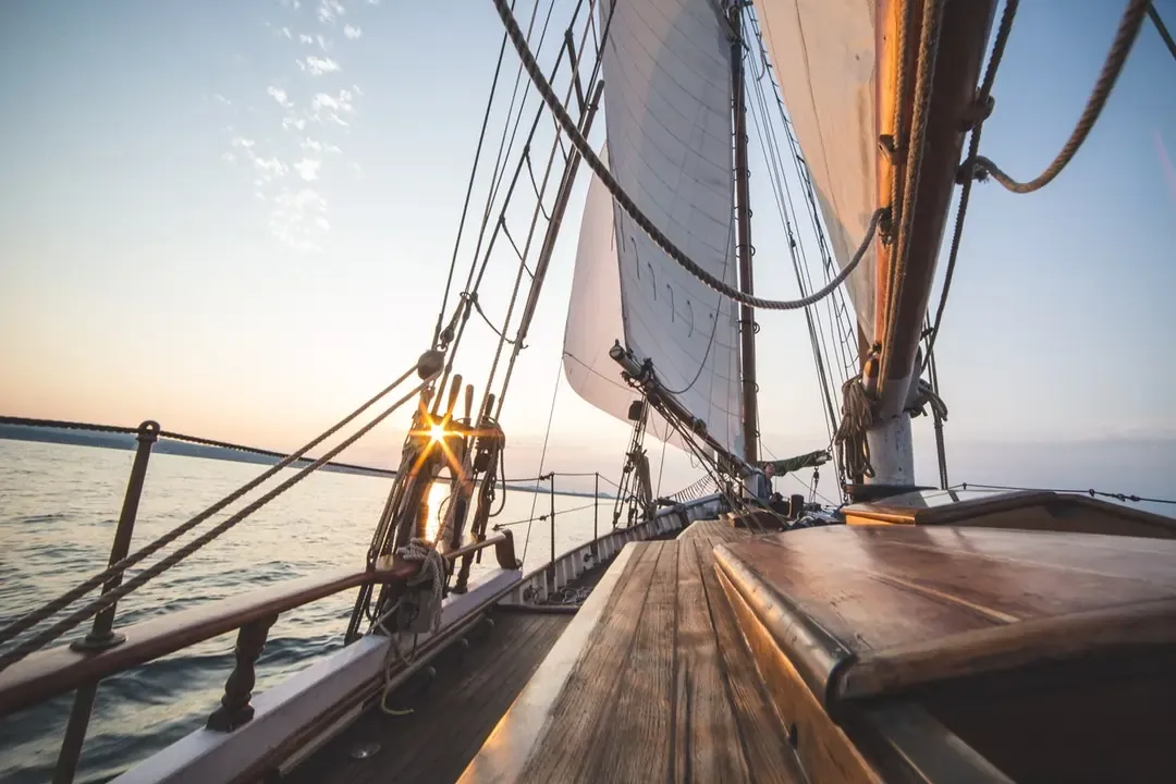 Sailing ship in the ocean